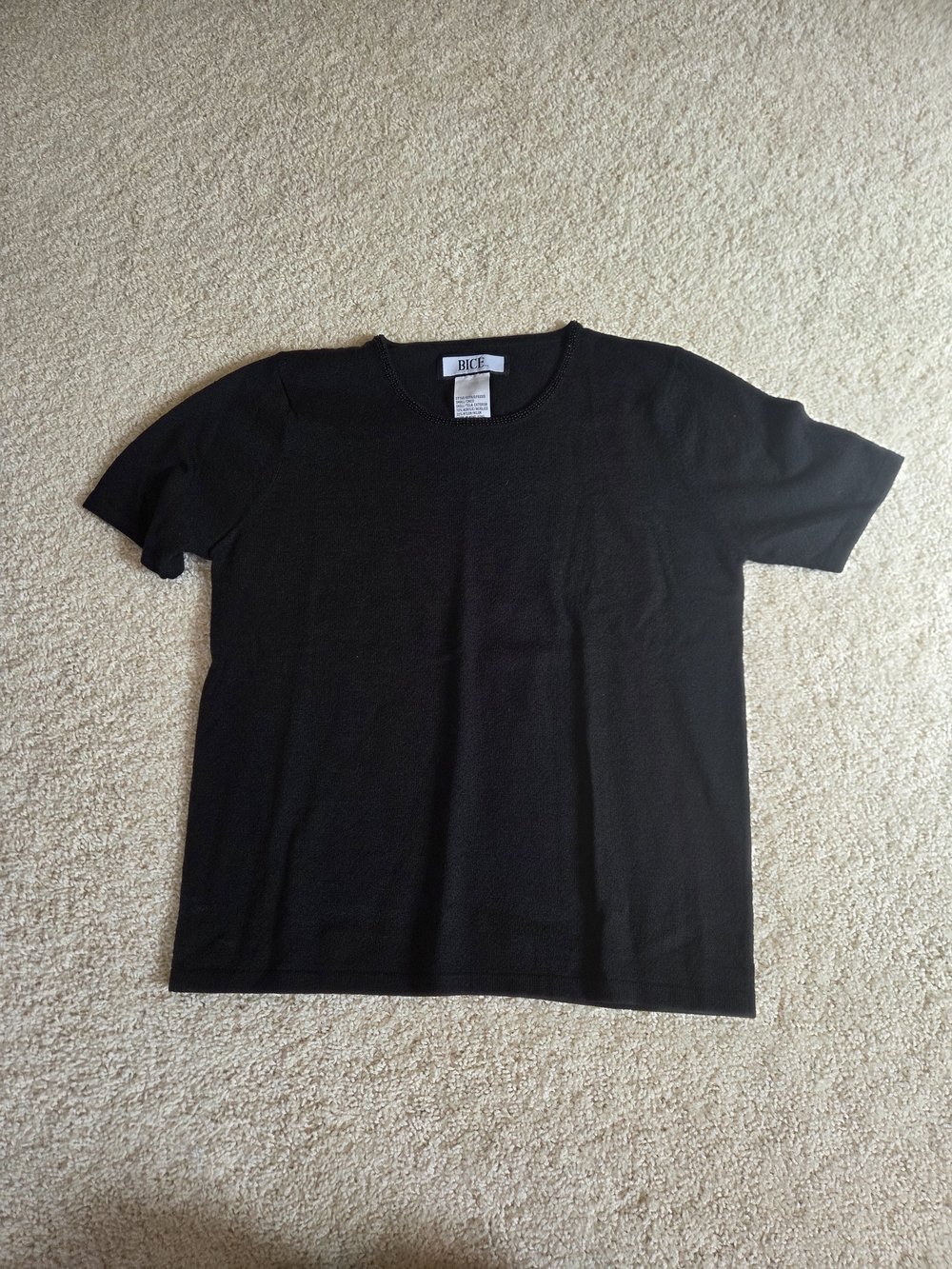 ICE Black Short-Sleeve Crewneck Top